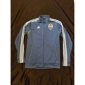 VTG ADIDAS Climalite SEATTLE SOUNDERS FC Training Zip Track Jacket Jersey Medium